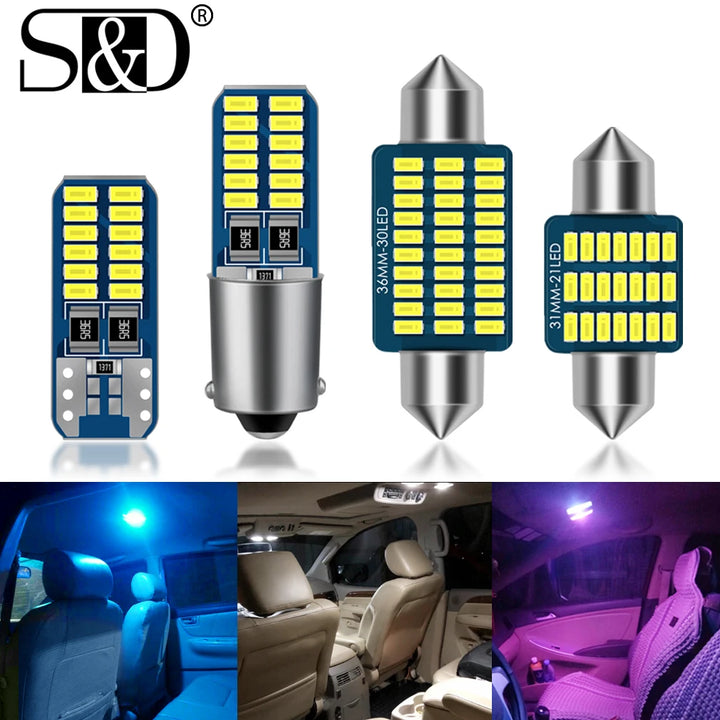 CANBUS LED Interior Bulbs T10/W5W/BA9S/C5W – Map Dome Trunk Multi-Size Set