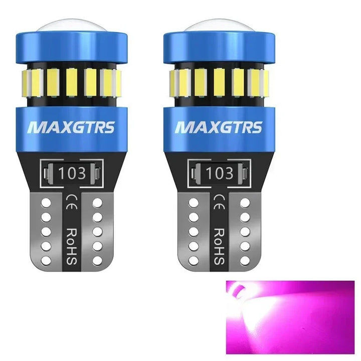 T10 W5W 194 CANBUS LED Bulbs 2-Pack – 6000K White Interior & License Plate