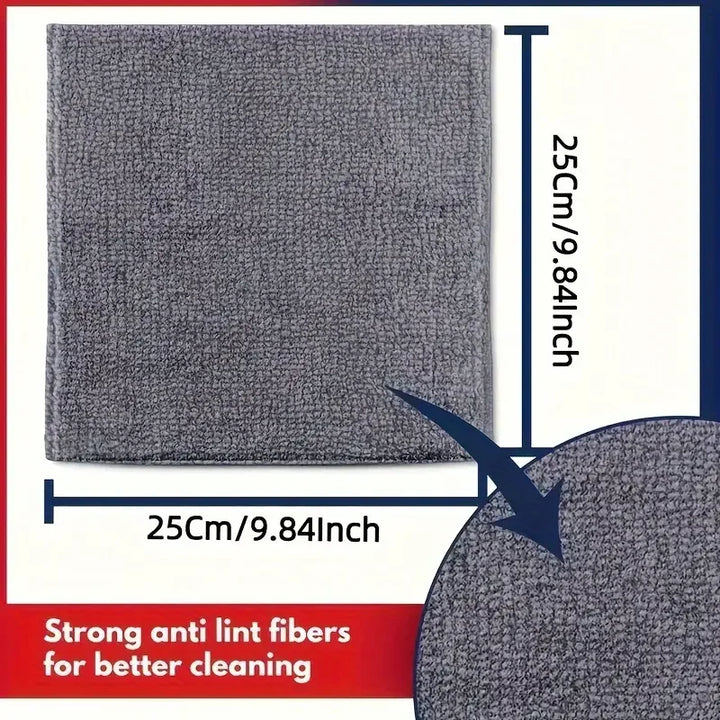 Lint-Free Microfiber Cleaning Cloths – Reusable Absorbent Car Window & Body