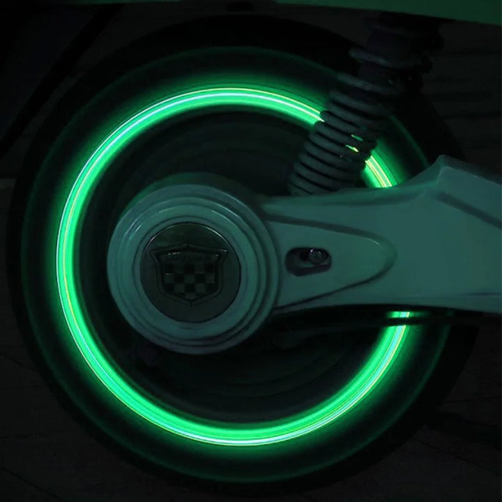 GlowRide™ Luminous Tire Valve Caps – Night Glowing Wheel Decor