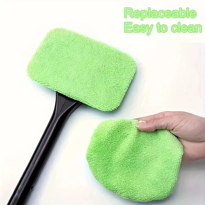 Long-Handle Car Windshield Cleaning Brush – Interior Glass Wiper Wash Tool