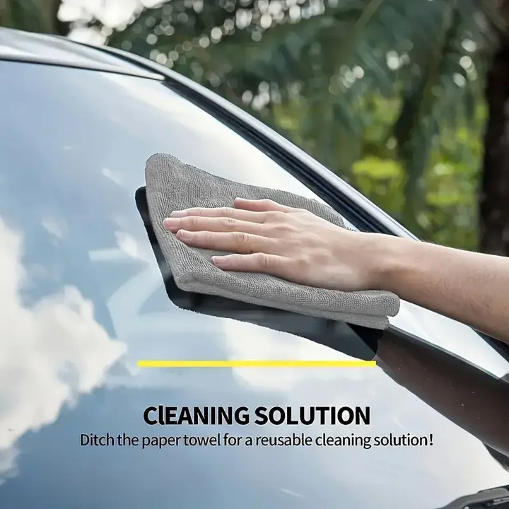 Lint-Free Microfiber Cleaning Cloths – Reusable Absorbent Car Window & Body