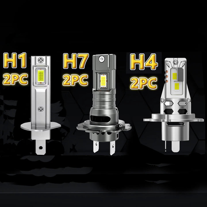 Plug-and-Play LED Headlight Bulbs H1/H4/H7 – CANBUS Error Free 6000K White