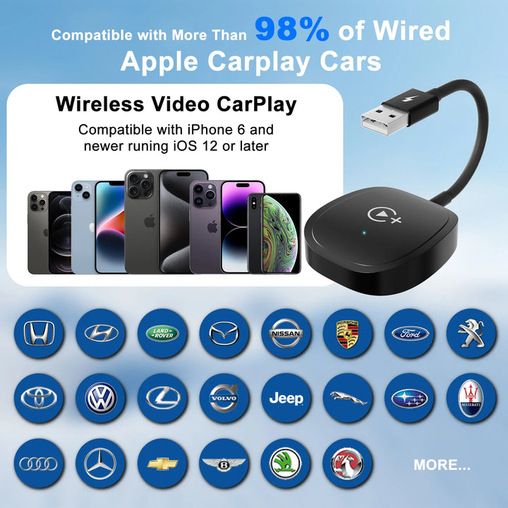 Unitrox StreamX™ – Wireless CarPlay Adapter with Netflix, YouTube, TikTok & Google Play