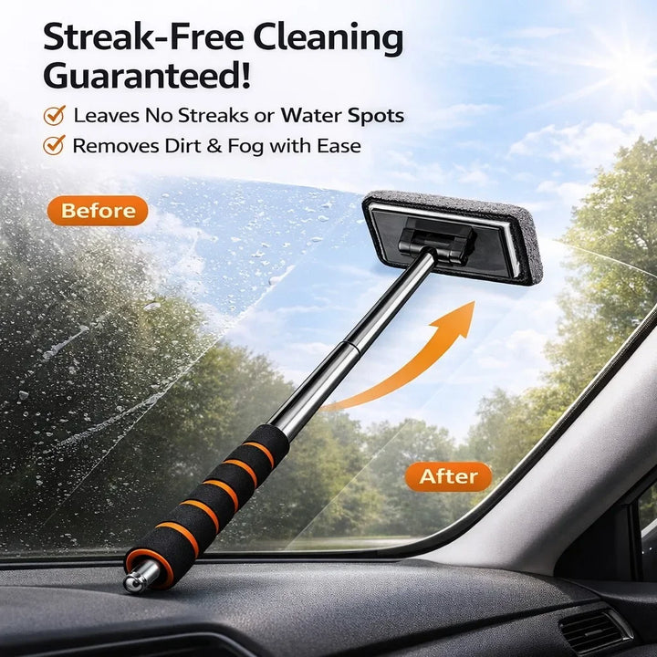 Extendable Microfiber Window Brush – Interior Windshield Glass Cleaner Car Tool