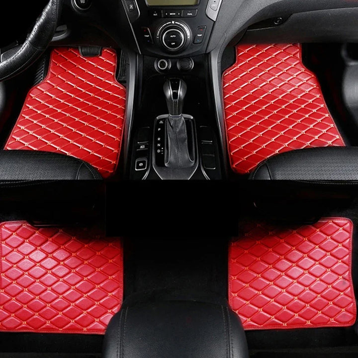 LuxGuard™ 4PCS Universal Leather Car Floor Mat Set