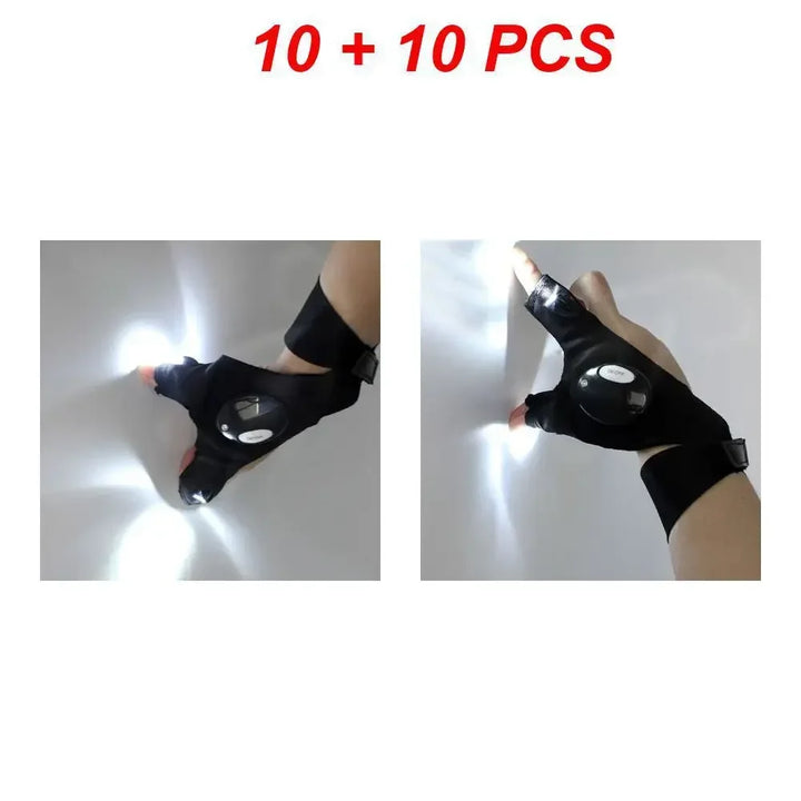 LumiGrip LED Fingerless Gloves