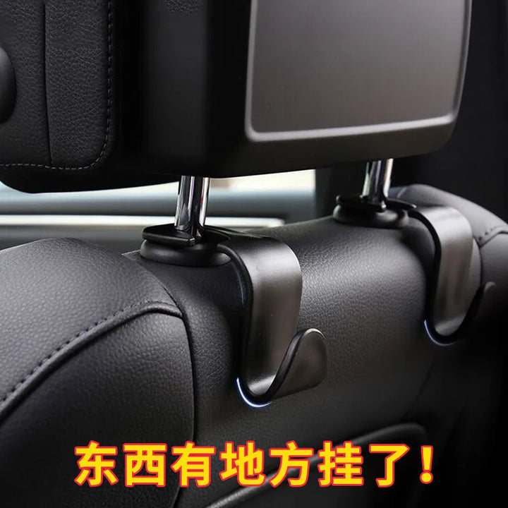 Car Seat Back Hooks 4-Pack – Purse & Bag Hanger Organizer Universal Fit