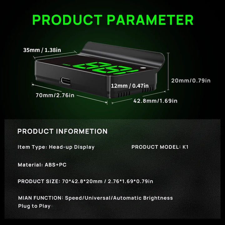 Universal Car HUD Speedometer