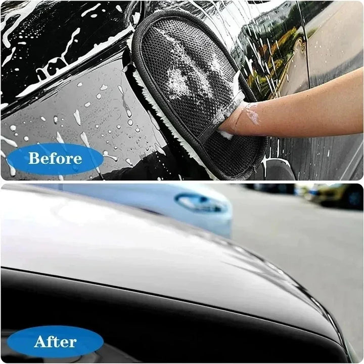 Wool Microfiber Car Wash Mitts – Ultra-Absorbent Scratch-Safe Pads Multi-Pack