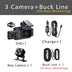 WiFi 3-Channel Dash Cam 1080P – Front Rear & Cabin Interior Black Box Recorder