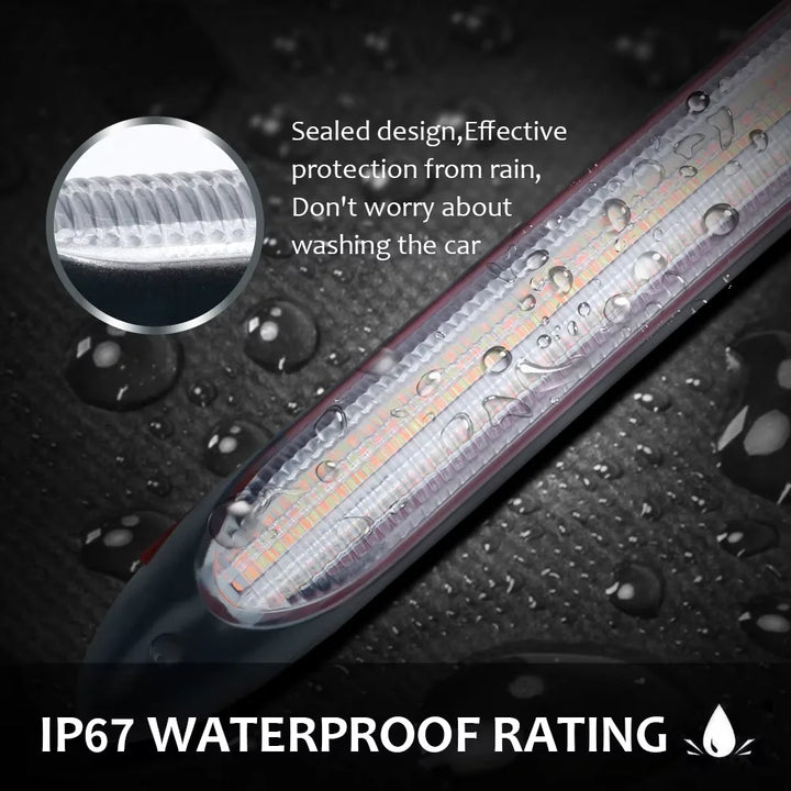 LED DRL Strip Pair – Flexible Waterproof 12V Daytime Running & Turn Signal