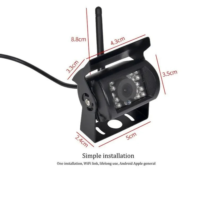 WiFi Wireless Backup Camera 1080P – IP68 Waterproof IR Night Vision Truck & RV