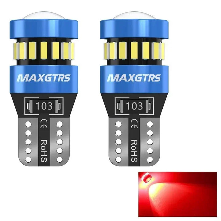 T10 W5W 194 CANBUS LED Bulbs 2-Pack – 6000K White Interior & License Plate
