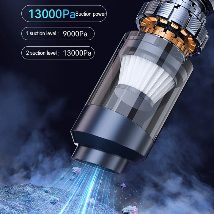 Portable Wireless Car Vacuum – Powerful Handheld Mini Cleaner Auto & Home Use