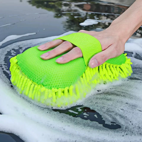 Microfiber Car Wash Mitt & Sponge Set – Scratch-Free Detailing Glove All