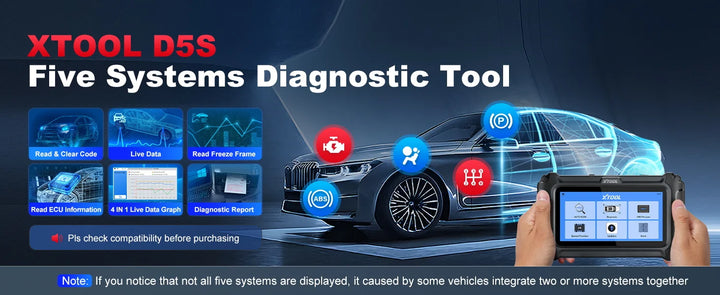 XTOOL D5S Full System Diagnostic Scanner with 16+ Reset Services