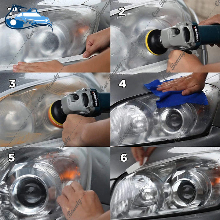 Headlight Restorer Kit – UV Liquid Clears Hazy Yellow & Oxidized Headlight Lens