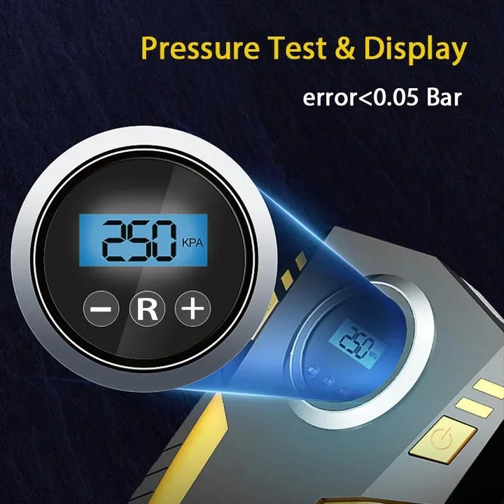 Digital Tire Inflator 150 PSI 12V – Portable Air Compressor Car & Motorcycle