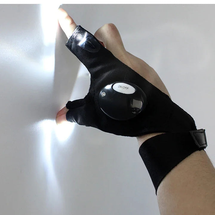 LumiGrip LED Fingerless Gloves