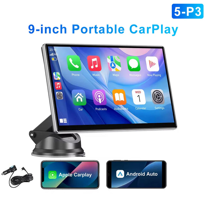 7/9-Inch Portable Wireless CarPlay Android Auto Screen – HD DVR