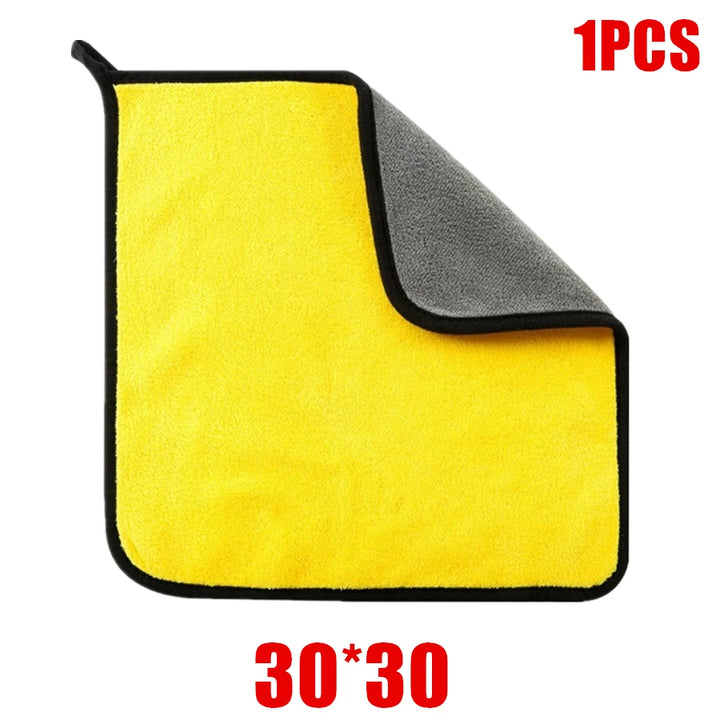 Thick Microfiber Car Drying Towel – Dual-Layer Streak-Free Cloth Pack Options