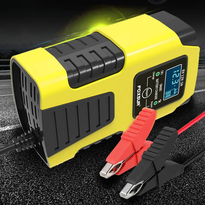 Smart Car Battery Charger 6V/12V 2A – Auto Trickle Maintainer & Desulfator