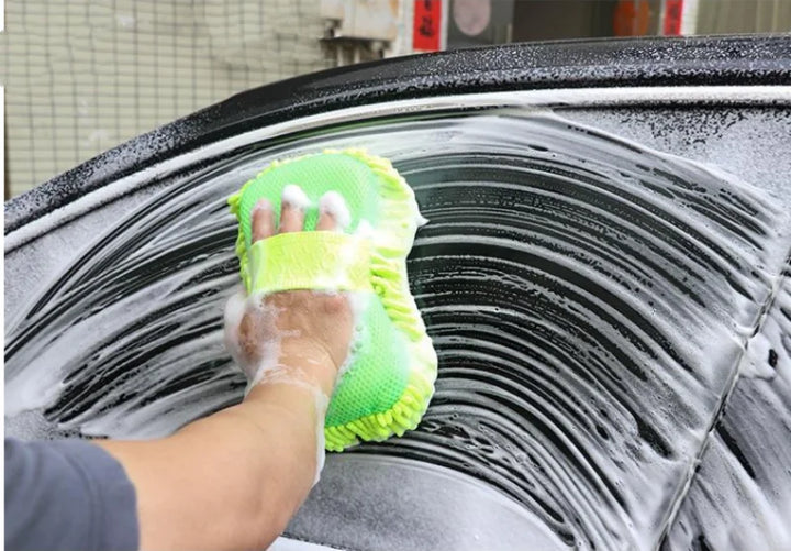 Microfiber Car Wash Mitt & Sponge Set – Scratch-Free Detailing Glove All