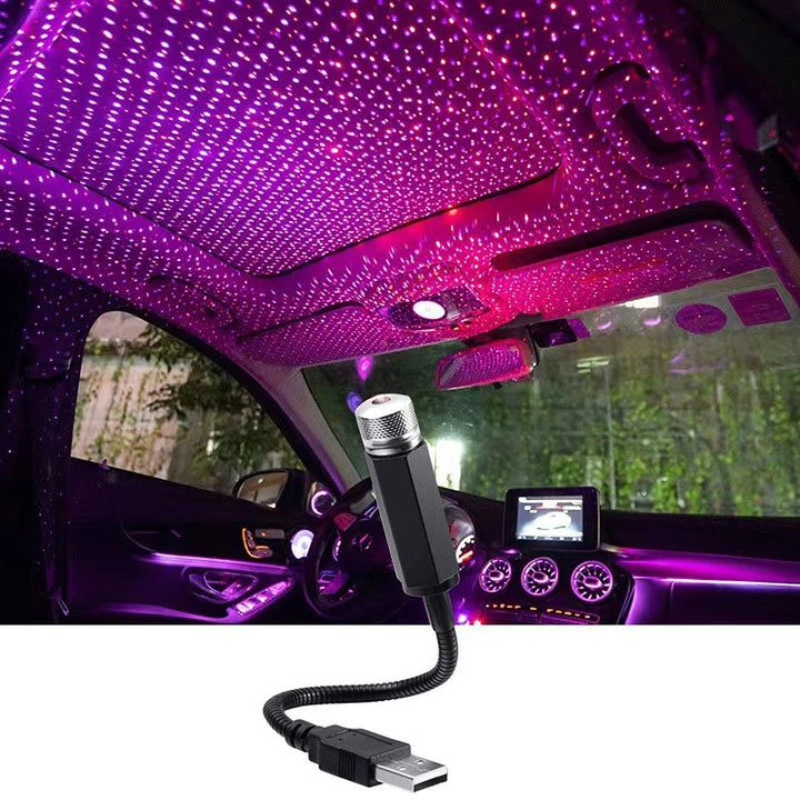 USB Star Night Projector – Galaxy Atmosphere Lamp Car Roof & Ceiling Decor