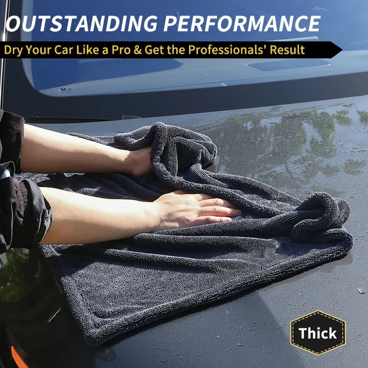 1400GSM XXL Microfiber Car Drying Towel – Twisted Loop Double-Sided Streak-Free