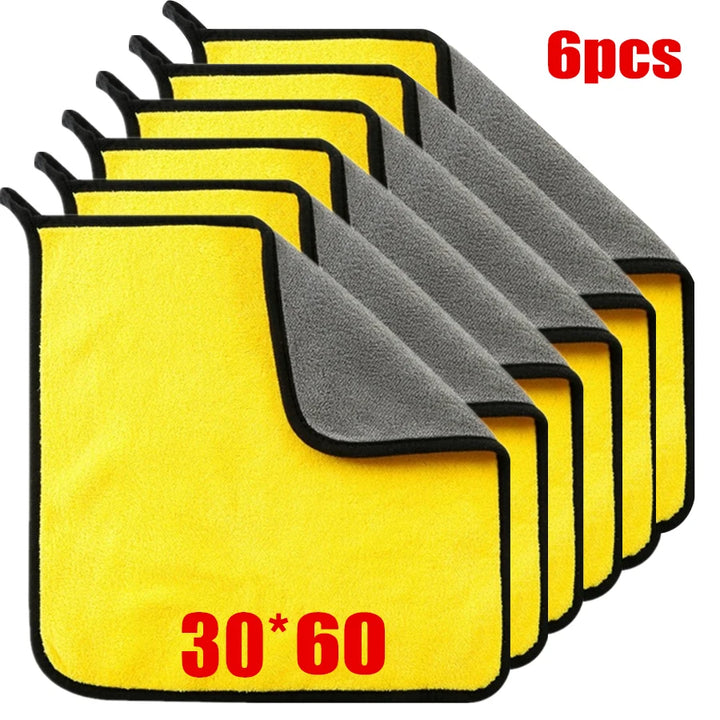 Thick Microfiber Car Drying Towel – Dual-Layer Streak-Free Cloth Pack Options