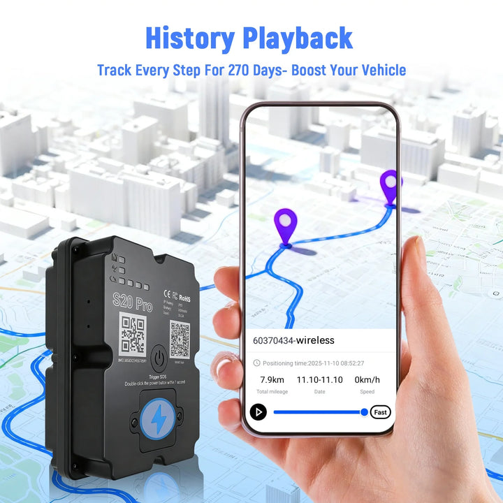 Magnetic GPS Tracker for Vehicles – Real-Time Anti-Theft Locator Long Standby
