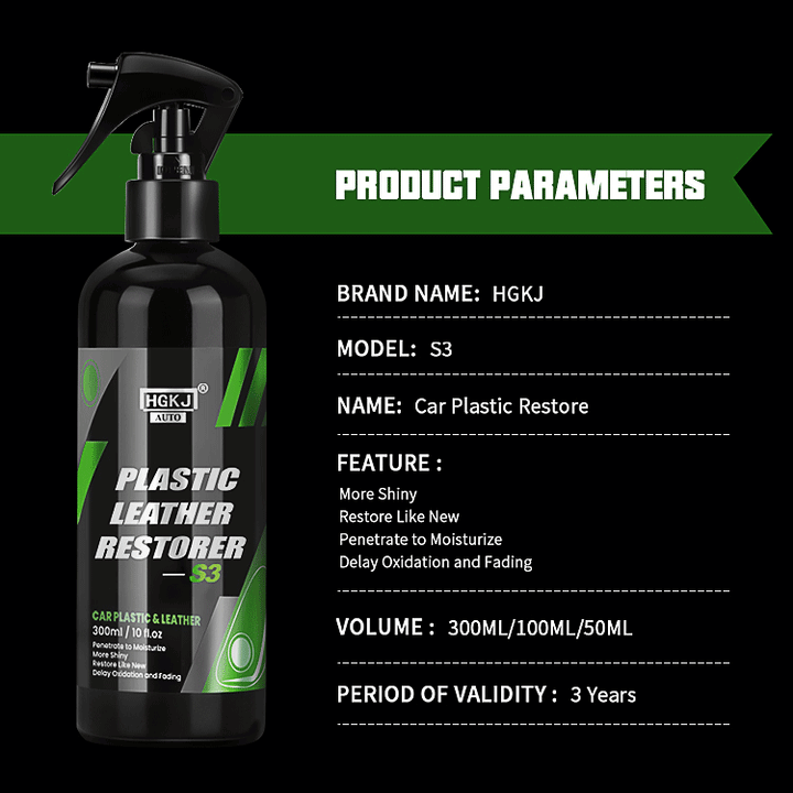 ShineGuard – Plastic & Leather Restorer Spray for Exterior Trim and Interior Surfaces