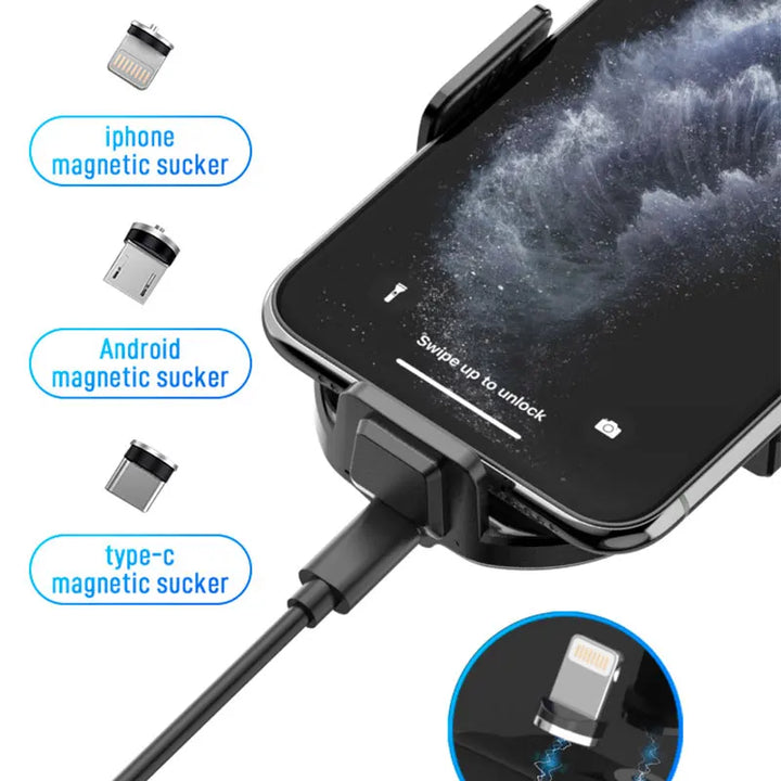 Universal 15W Wireless Car Phone Mount – CD Slot Holder 360 Rotation