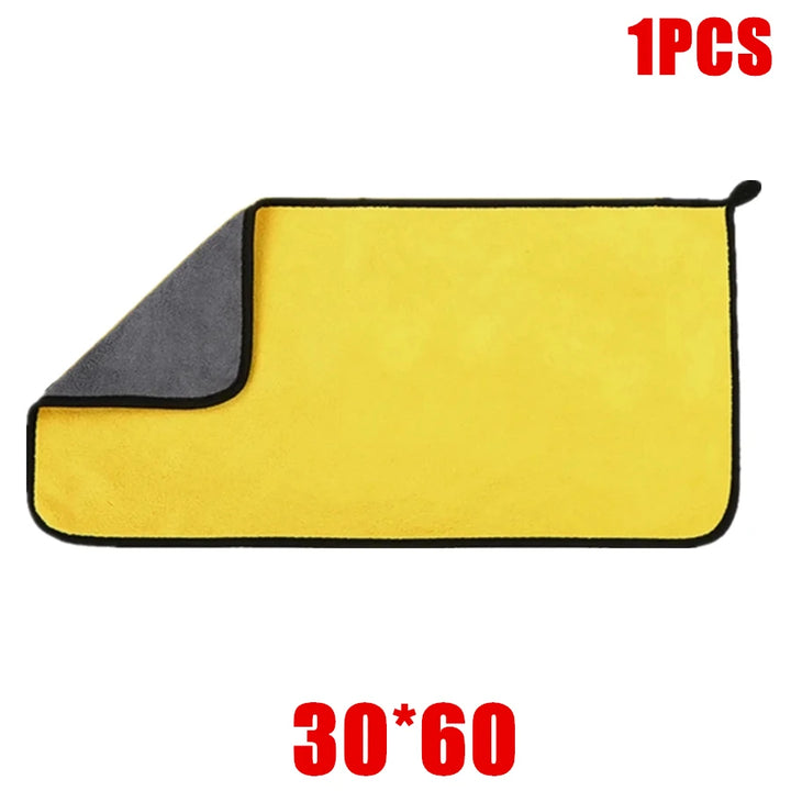 Thick Microfiber Car Drying Towel – Dual-Layer Streak-Free Cloth Pack Options
