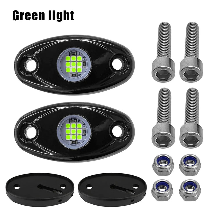 Waterproof LED Rock Lights – Underbody Glow Jeep ATV Truck SUV Off-Road Pair