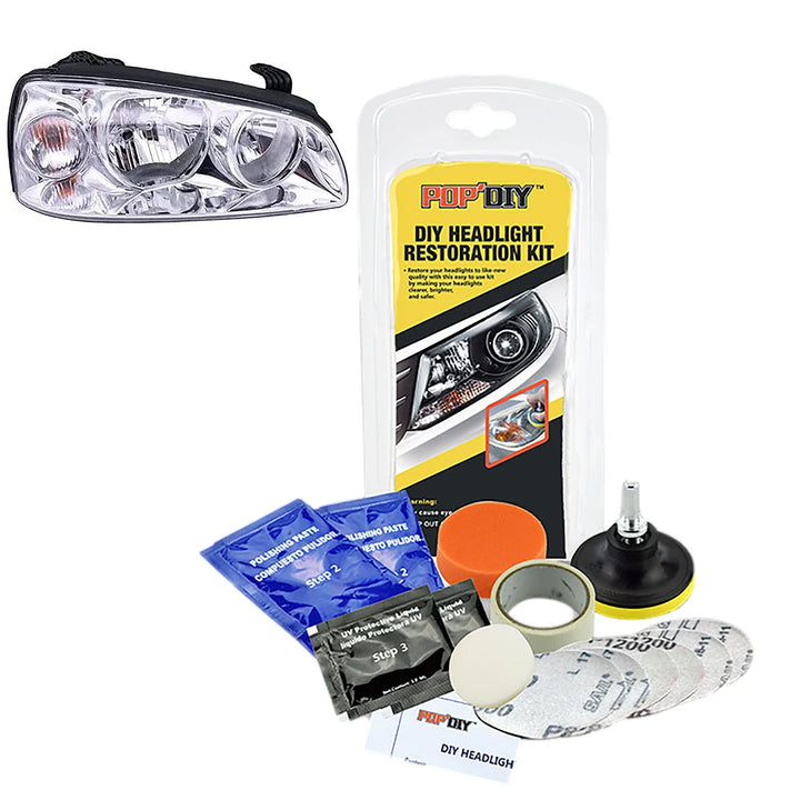 16-Piece Headlight Lens Restoration Kit – Polish & Repair Foggy Lamps DIY