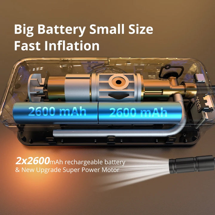Cordless Rechargeable Tire Inflator – Digital Portable Compressor Car & Bike