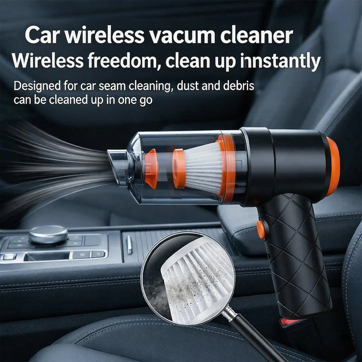 Portable Cordless Car Vacuum – High-Power Handheld for Interior Seat &