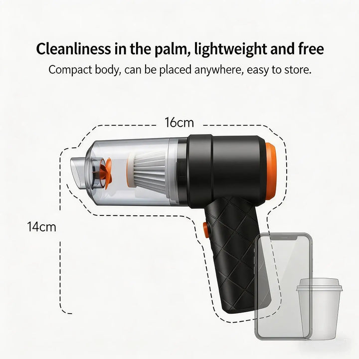 Portable Cordless Car Vacuum – High-Power Handheld for Interior Seat &