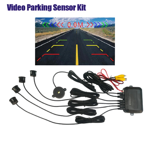 4-Sensor Video Parking Kit – Reverse Radar Digital Display Monitor & Buzzer