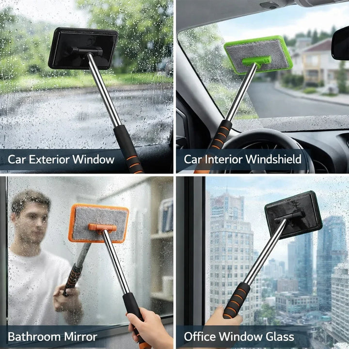 Extendable Microfiber Window Brush – Interior Windshield Glass Cleaner Car Tool