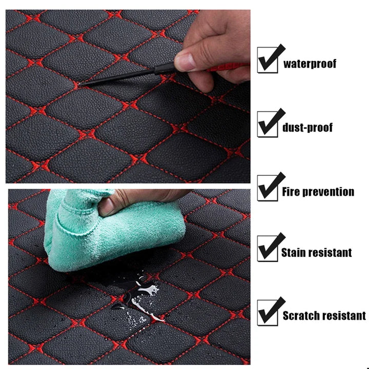 LuxGuard™ 4PCS Universal Leather Car Floor Mat Set