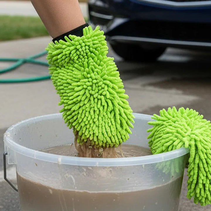Microfiber Car Wash Mitt – High-Absorbent Scratch-Free Detailing Glove Auto &
