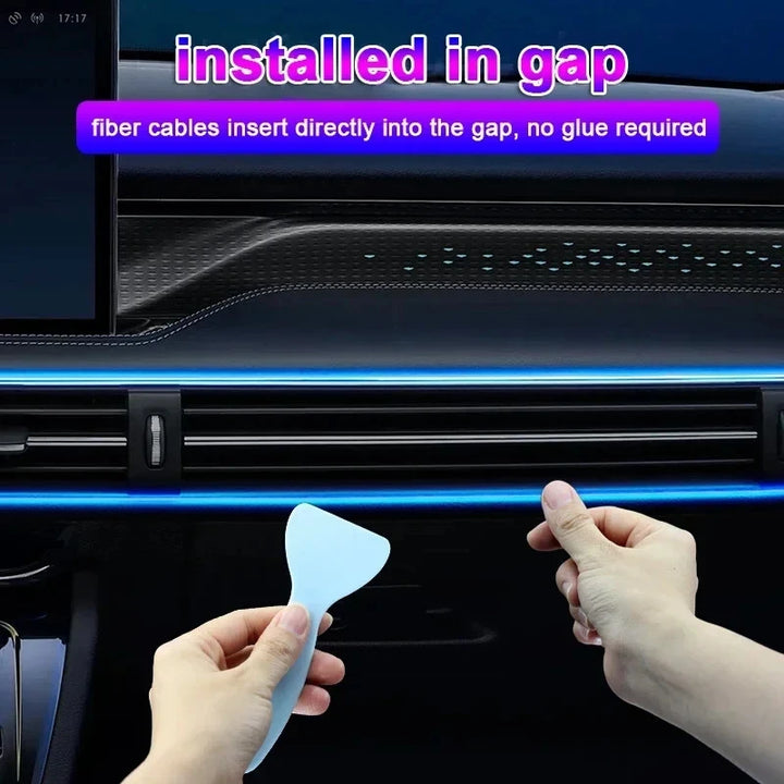 RGB Car Interior LED Strip 2-5M – Fiber Optic Invisible USB APP Control