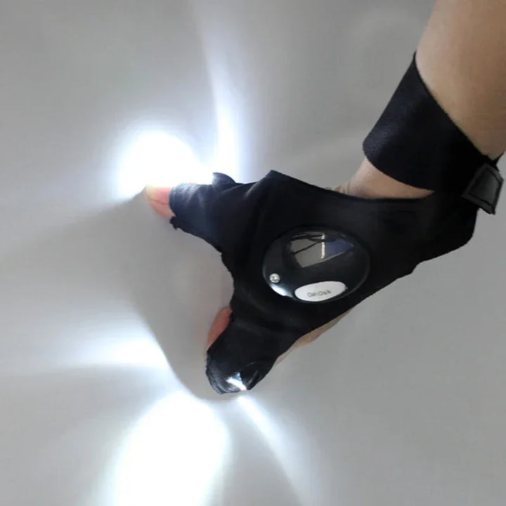 LumiGrip LED Fingerless Gloves