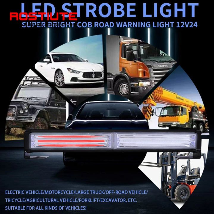 LED Strobe Beacon Warning Light – Multi-Color Grille Flash 12-24V Emergency