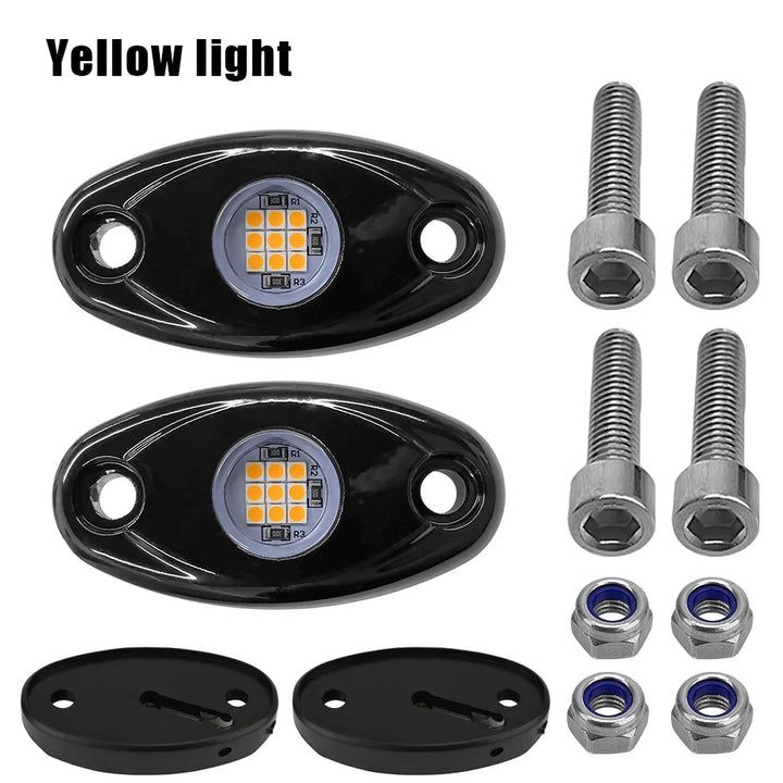 Waterproof LED Rock Lights – Underbody Glow Jeep ATV Truck SUV Off-Road Pair