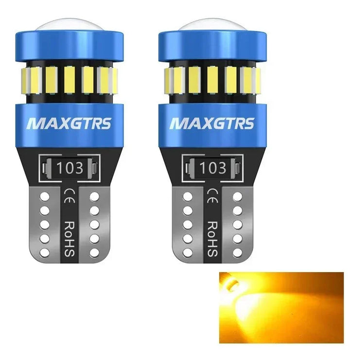 T10 W5W 194 CANBUS LED Bulbs 2-Pack – 6000K White Interior & License Plate