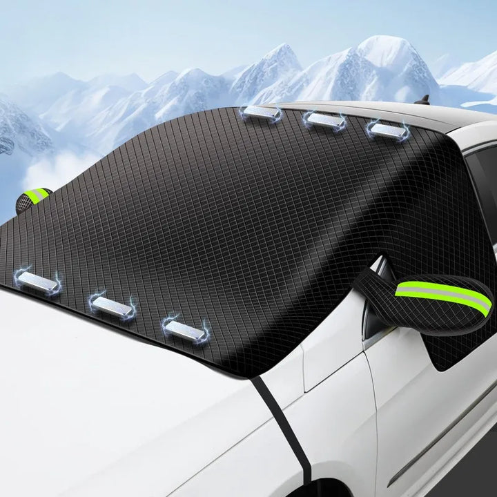 3-Window Car Windshield Cover – Frost Snow Blocker & UV Sun Shade Protection